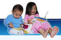 Two Kids Learning to Read